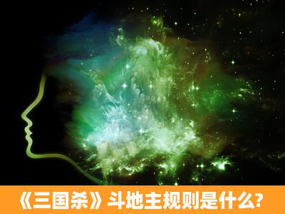 《三国杀》斗地主规则是什么?