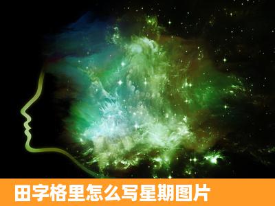 田字格里怎么写星期图片