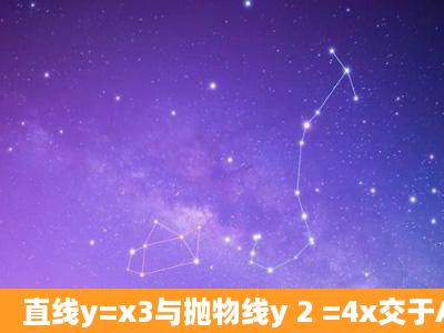 直线y=x3与抛物线y 2 =4x交于A,B两点,过A,B两点向抛物线的准线作...