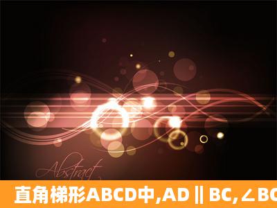 直角梯形ABCD中,AD‖BC,∠BCD=90°,且CD=2AD,tan∠ABC=2,过...