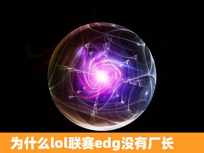 为什么lol联赛edg没有厂长