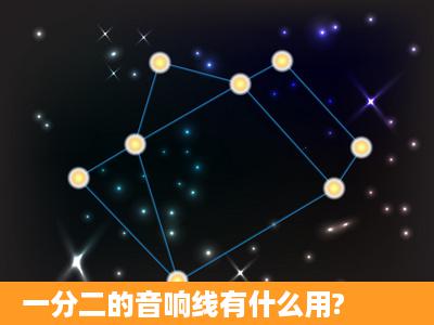 一分二的音响线有什么用?