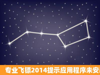 专业飞镖2014提示应用程序未安装解决方法