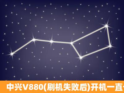 中兴V880(刷机失败后)开机一直卡在中国联通白屏上不动!求助,感激啊!