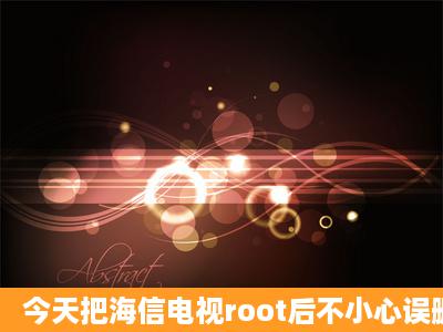 今天把海信电视root后不小心误删了系统自带的软件,现在进不了设置...