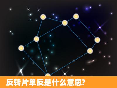 反转片单反是什么意思?