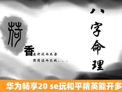 华为畅享20 se玩和平精英能开多高帧?