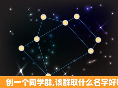 创一个同学群,该群取什么名字好呢?