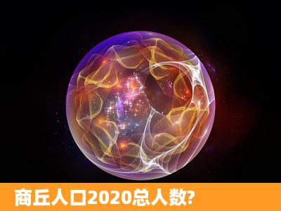 商丘人口2020总人数?