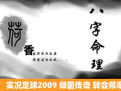 实况足球2009 绿茵传奇 转会频率 能否修改