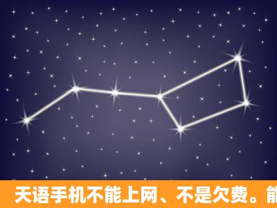 天语手机不能上网、不是欠费。能上QQ可是不能上网