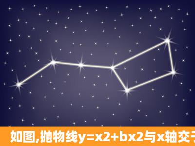 如图,抛物线y=x2+bx2与x轴交于A,B两点,与y轴交于C点,且A(1,0)。(1)求...