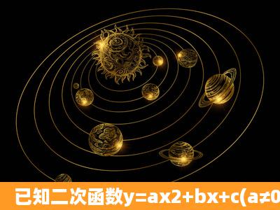 已知二次函数y=ax2+bx+c(a≠0)的图象如图所示,由抛物线的特征你能...