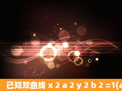 已知双曲线 x 2 a 2 y 2 b 2 =1(a>0,b>0) ,两焦点为F 1