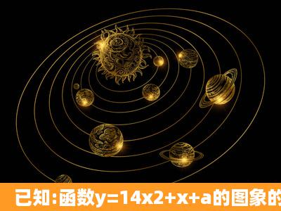 已知:函数y=14x2+x+a的图象的最高点在x轴上.(1)求a;(2)如图所示,设...