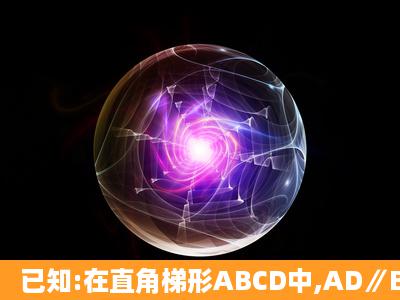 已知:在直角梯形ABCD中,AD∥BC,AB⊥BC,AD=2,BC=3,设∠BCD=a,...