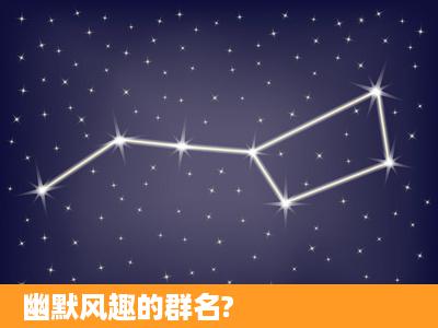 幽默风趣的群名?