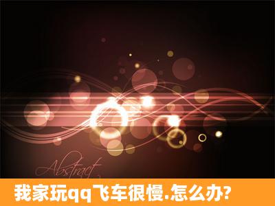 我家玩qq飞车很慢.怎么办?