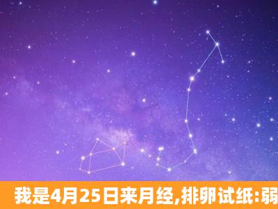 我是4月25日来月经,排卵试纸:弱阳性,是否是排卵期?