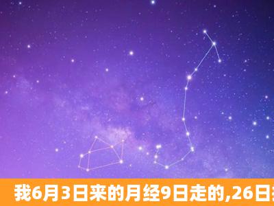 我6月3日来的月经9日走的,26日排卵试纸强阳,有同房,...