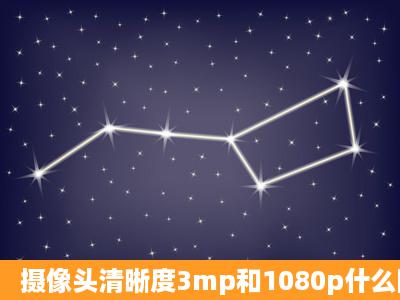 摄像头清晰度3mp和1080p什么区别?