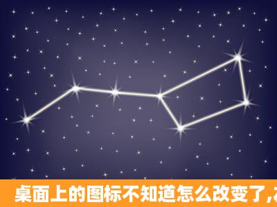 桌面上的图标不知道怎么改变了,左下角的“开始”字体也变小了