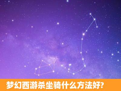 梦幻西游杀坐骑什么方法好?