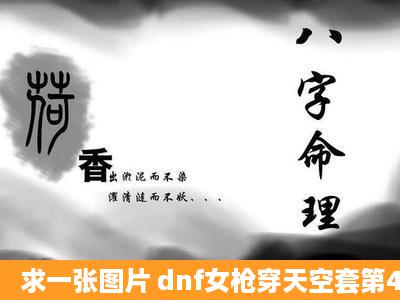 求一张图片 dnf女枪穿天空套第4代的图片