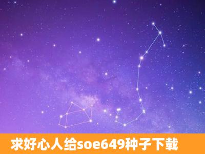 求好心人给soe649种子下载