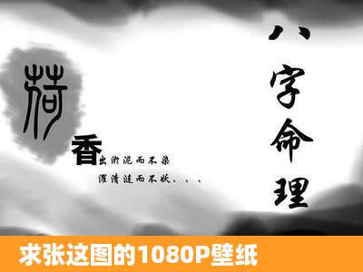 求张这图的1080P壁纸