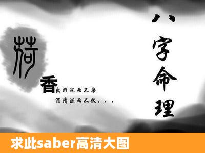 求此saber高清大图