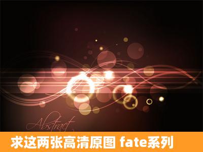 求这两张高清原图 fate系列