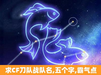 求CF刀队战队名,五个字,霸气点