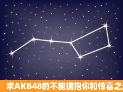 求AKB48的不能拥抱你和惊喜之泪高音质MP3