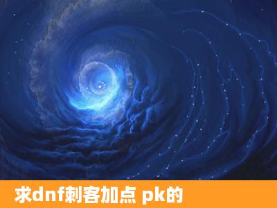 求dnf刺客加点 pk的