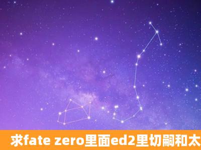 求fate zero里面ed2里切嗣和太太的图片。。。。要全部,高清一点