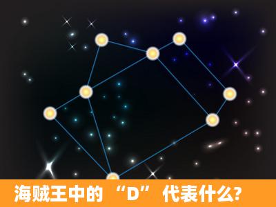 海贼王中的 “D” 代表什么?