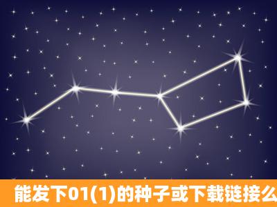 能发下01(1)的种子或下载链接么?