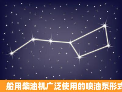 船用柴油机广泛使用的喷油泵形式是()。