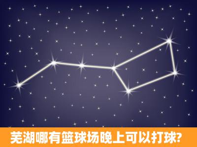 芜湖哪有篮球场晚上可以打球?