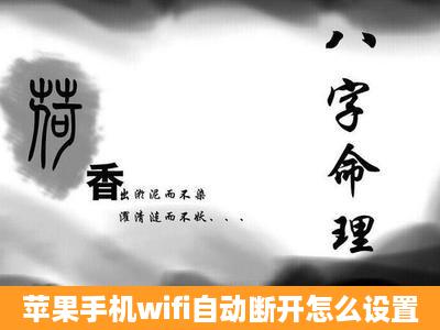 苹果手机wifi自动断开怎么设置