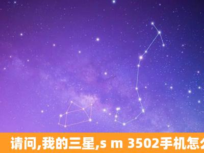 请问,我的三星,s m 3502手机怎么不能安装软件了