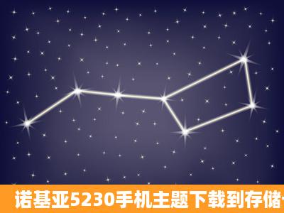 诺基亚5230手机主题下载到存储卡里怎么安装到手机了