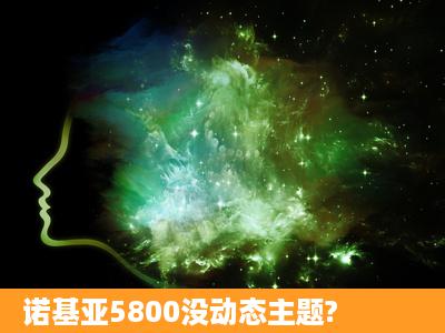 诺基亚5800没动态主题?