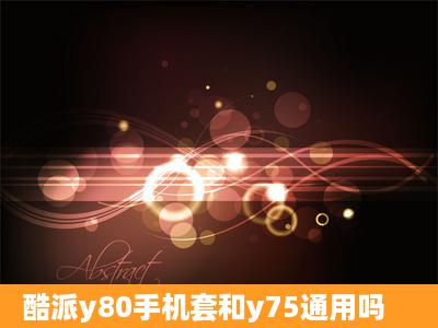 酷派y80手机套和y75通用吗