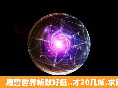 魔兽世界帧数好低..才20几帧.求解决方法