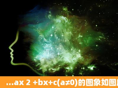 ...ax 2 +bx+c(a≠0)的图象如图所示,(1)给出三个结论:①b 2 4ac>0;②c>0...