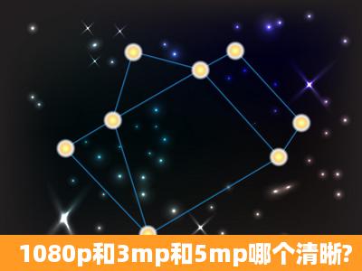 1080p和3mp和5mp哪个清晰?