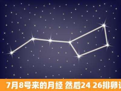 7月8号来的月经 然后24 26排卵试纸强的时候AA过了 但是10天之后 ...