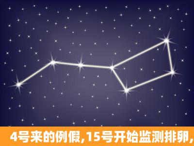 4号来的例假,15号开始监测排卵,17号.